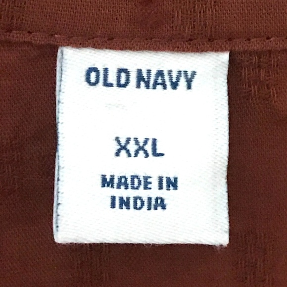 Old Navy Rust Burnt Orange Oversized Smoked Long Sleeve Boho Peasant Blouse - Picture 9 of 14